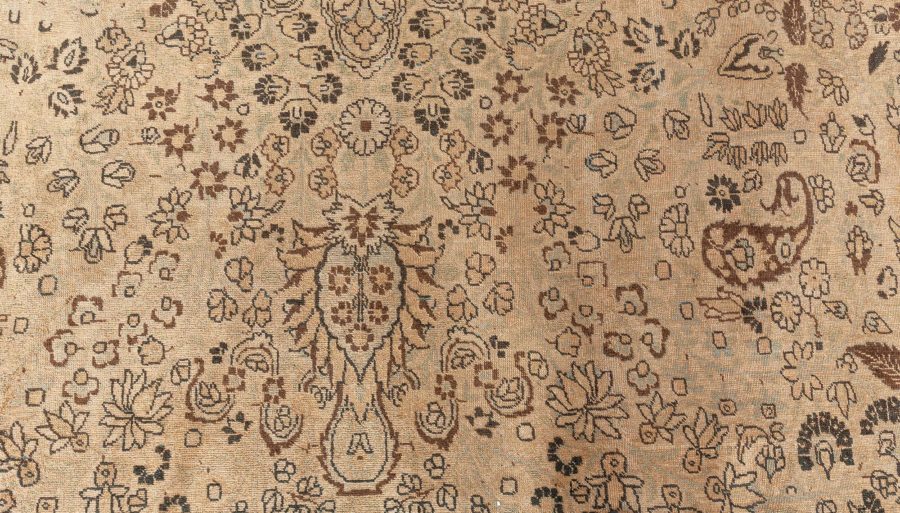 Authentic Persian Tabriz Botanic Hand Knotted Wool Rug BB6473