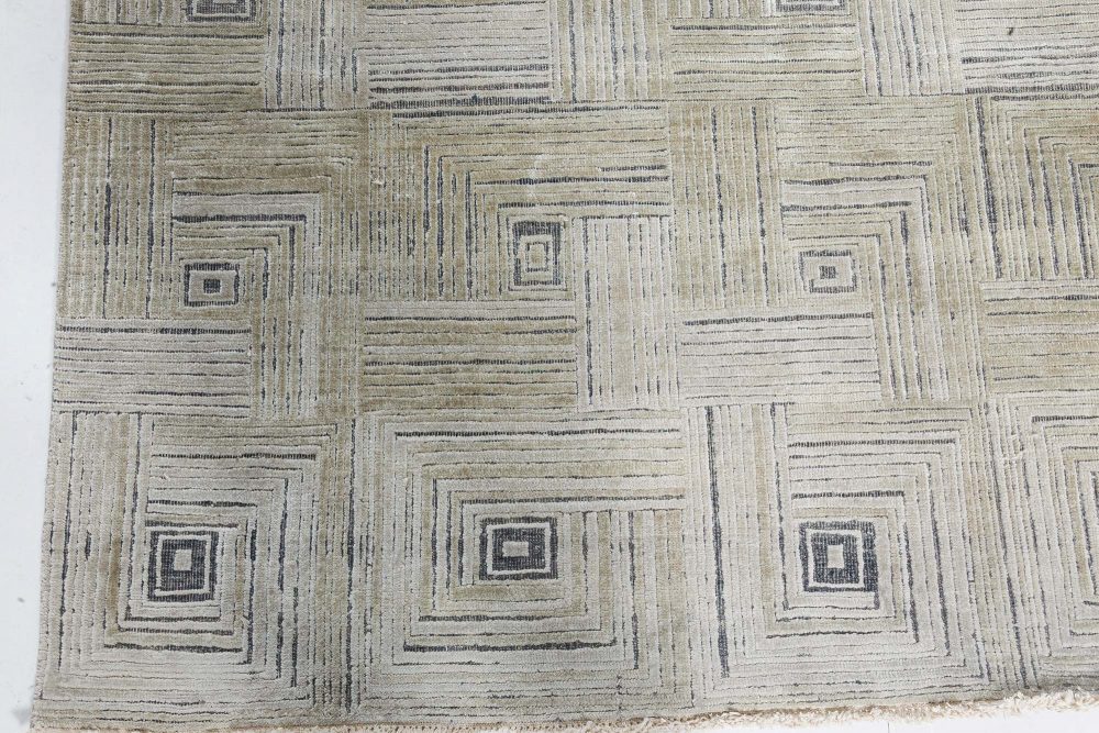 Doris Leslie Blau Collection Geometric “Maze” Hand Knotted Silk Rug N11663