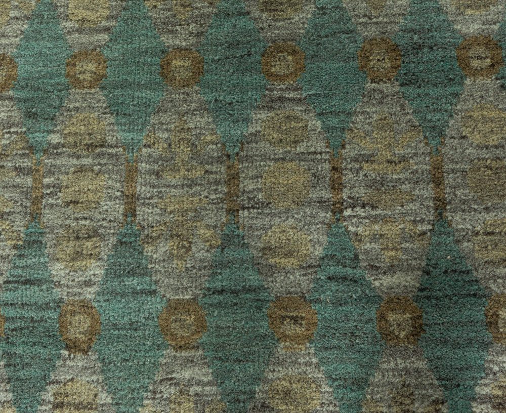 Doris Leslie Blau Collection Aegean Green Handmade Wool Rug by Bunny Williams N11712