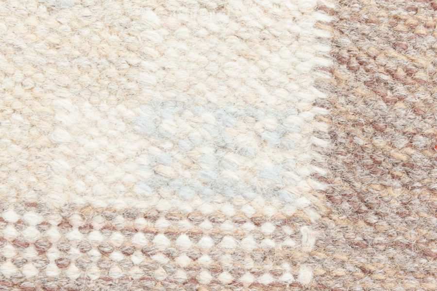 Mid-20th Century Swedish Beige, Brown and Blue Rug by Elsa Ekholm BB6576