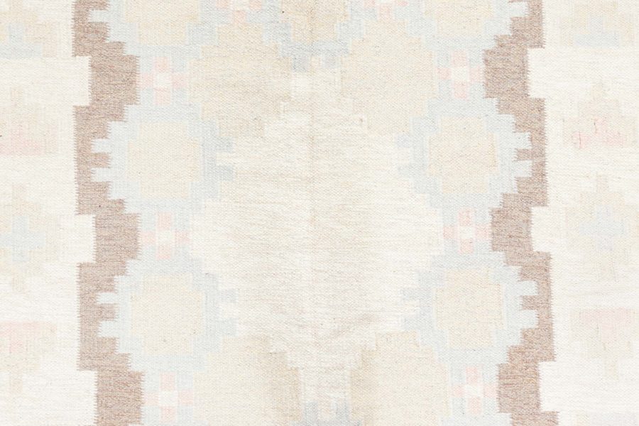 Mid-20th Century Swedish Beige, Brown and Blue Rug by Elsa Ekholm BB6576