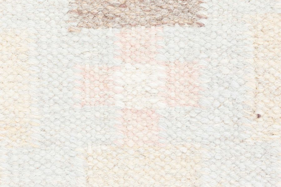 Mid-20th Century Swedish Beige, Brown and Blue Rug by Elsa Ekholm BB6576