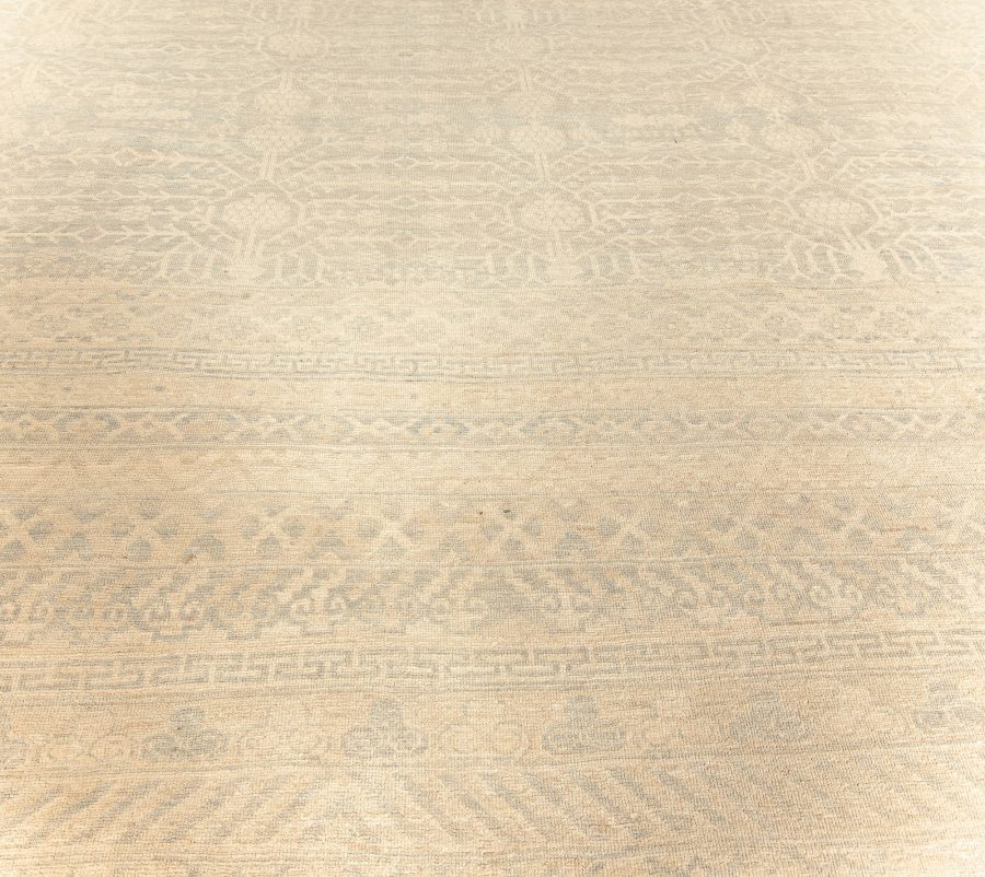 Doris Leslie Blau Collection Oversized Samarkand Botanic Beige Gray Rug N11740