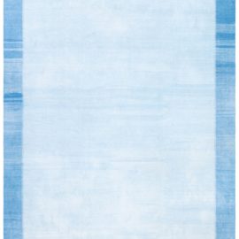 Mid-Century Dhurrie Light Blue With Blue Hand-Knotted Rug BB6534