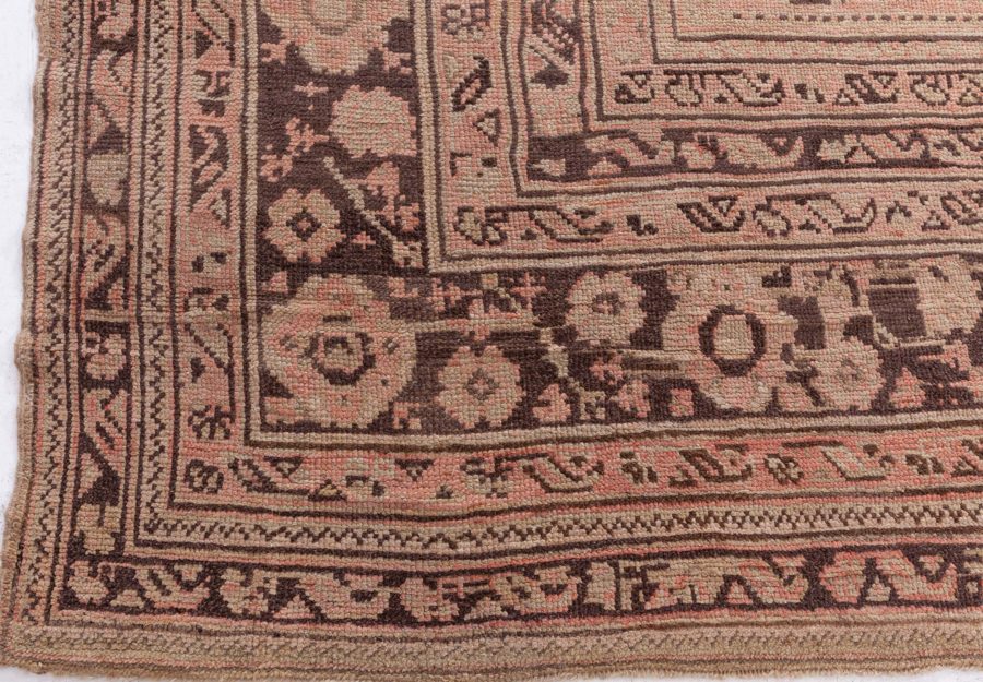 1900s Turkish Oushak Hand-Dyed Wool Rug BB6586