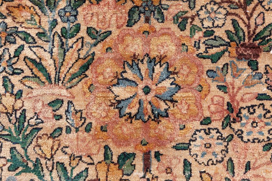 Authenric Persian Kirman Hand Knotted Wool Rug BB6596