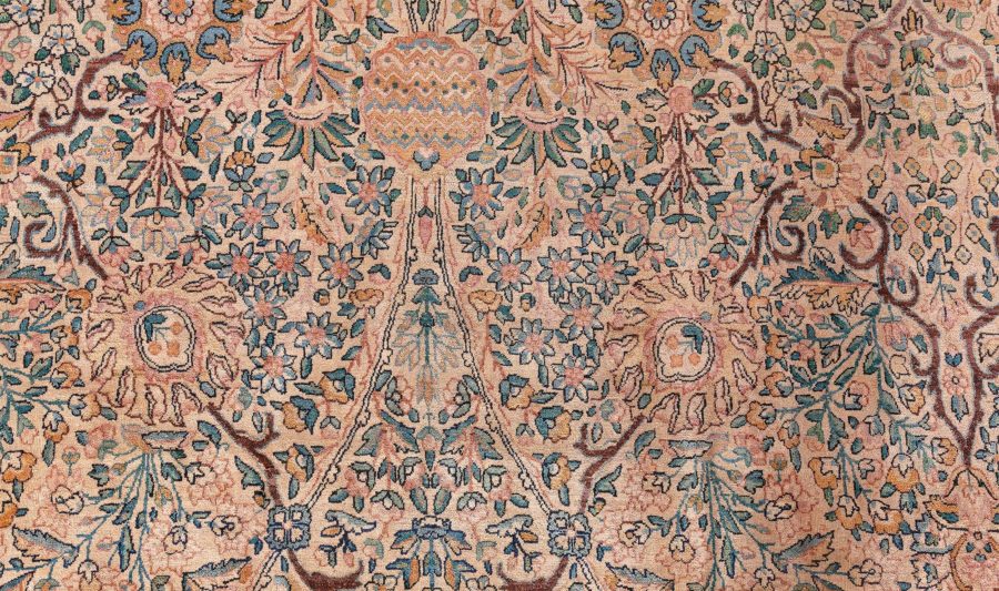 Authenric Persian Kirman Hand Knotted Wool Rug BB6596