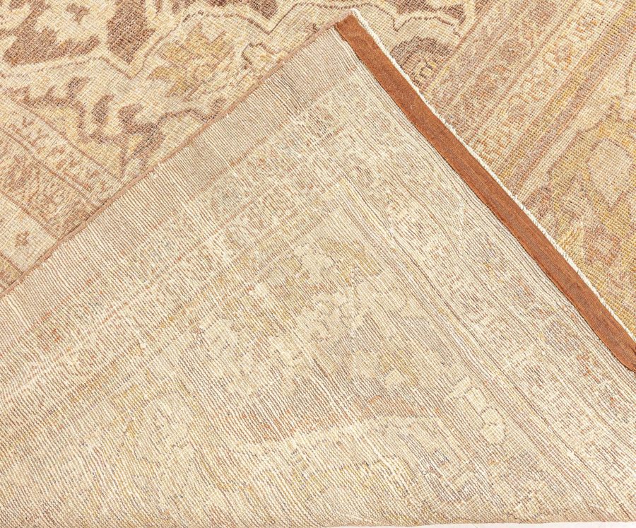 Antique Persian Sultanabad Brown Handmade Wool Rug BB6620