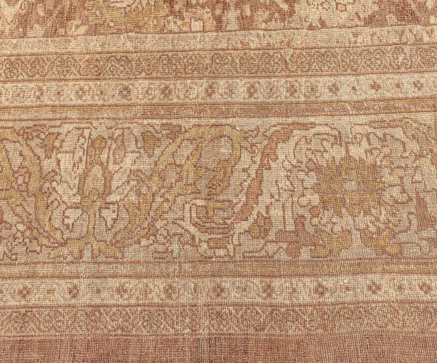 Antique Persian Sultanabad Brown Handmade Wool Rug BB6620