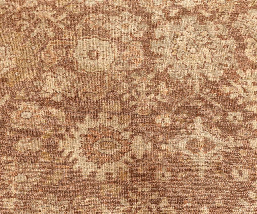 Antique Persian Sultanabad Brown Handmade Wool Rug BB6620