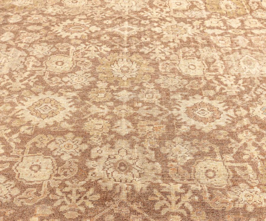 Antique Persian Sultanabad Brown Handmade Wool Rug BB6620