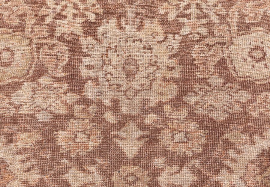 Antique Persian Sultanabad Brown Handmade Wool Rug BB8522