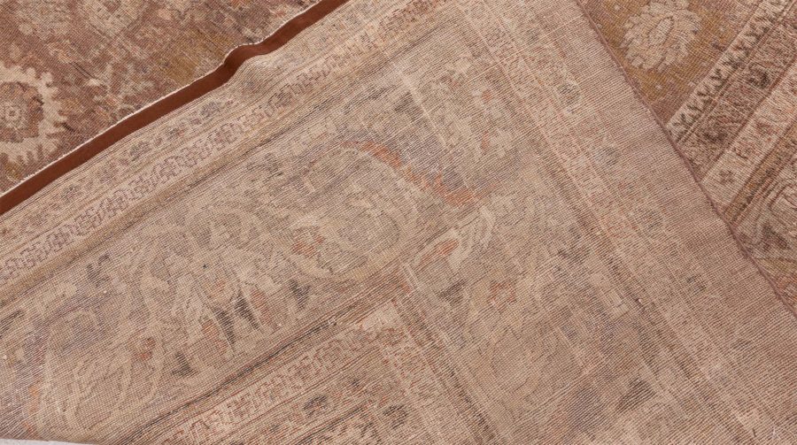 Antique Persian Sultanabad Brown Handmade Wool Rug BB8522