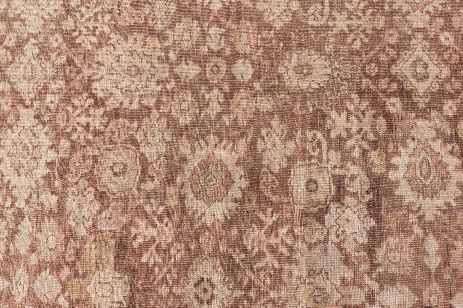 Antique Persian Sultanabad Brown Handmade Wool Rug BB8522