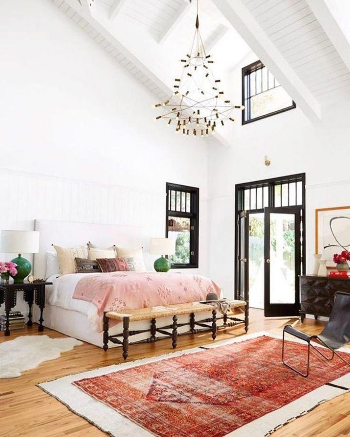 antique oriental rug in living room