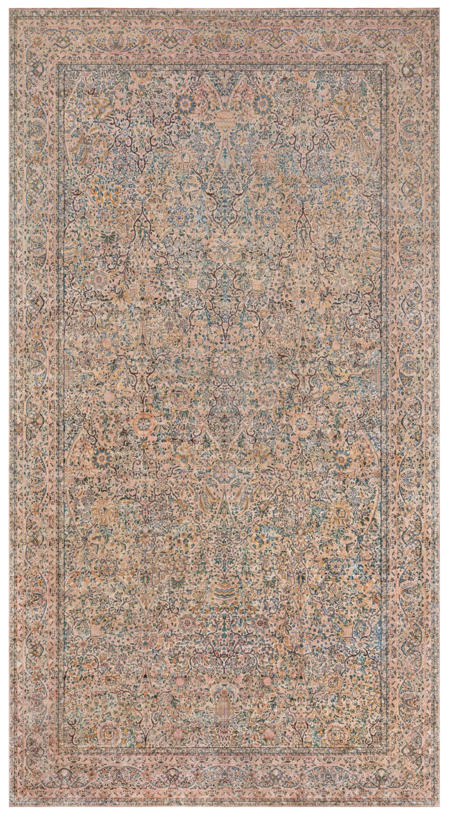Authenric Persian Kirman Hand Knotted Wool Rug BB6596