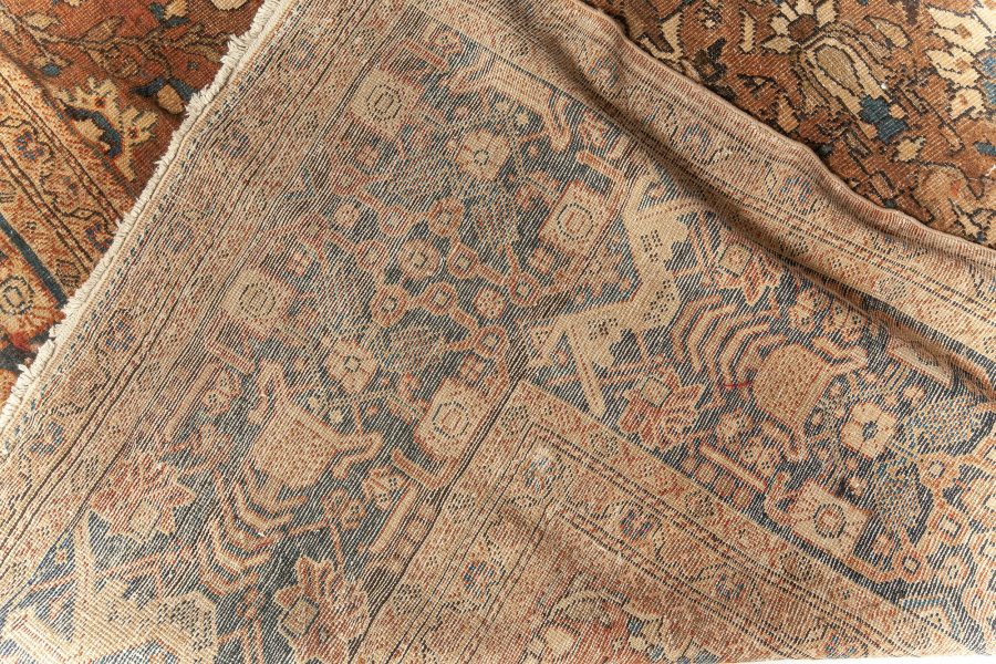 Antique Persian Sultanabad Brown Handwoven Wool Carpet BB6598