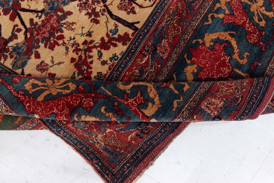 Authentic 19th Century Persian Bidjar Handmade Wool Carpet BB6671