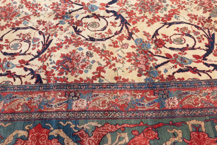 Authentic 19th Century Persian Bidjar Handmade Wool Carpet BB6671