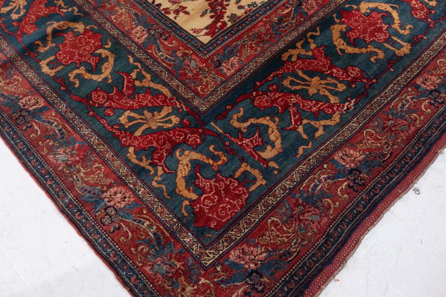 Authentic 19th Century Persian Bidjar Handmade Wool Carpet BB6671