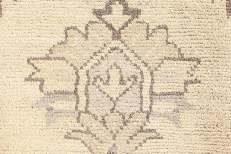 Antique Turkish Oushak Camel and Taupe Handwoven Wool Carpet BB6681