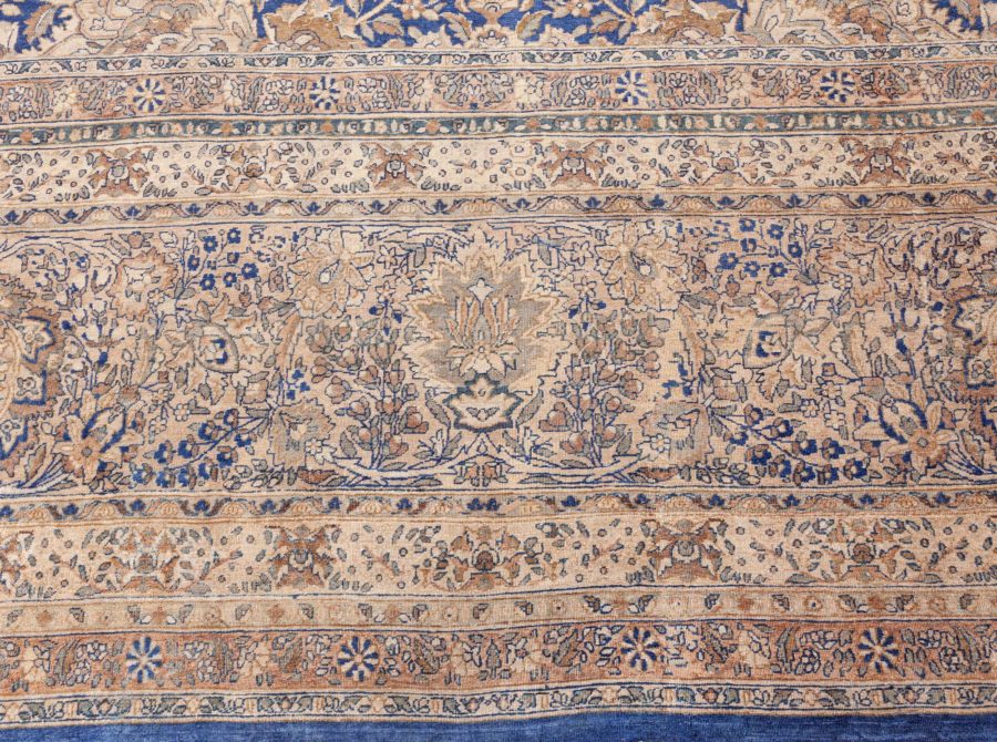 Oversized Authentic 19th Century Persian Kirman Botanic Handmade Wool Rug BB6698