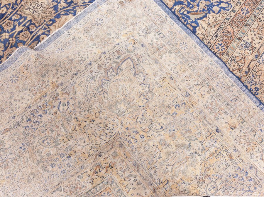 Oversized Authentic 19th Century Persian Kirman Botanic Handmade Wool Rug BB6698