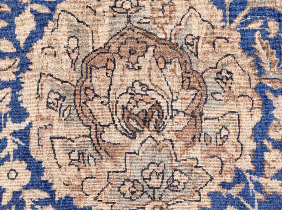 Oversized Authentic 19th Century Persian Kirman Botanic Handmade Wool Rug BB6698