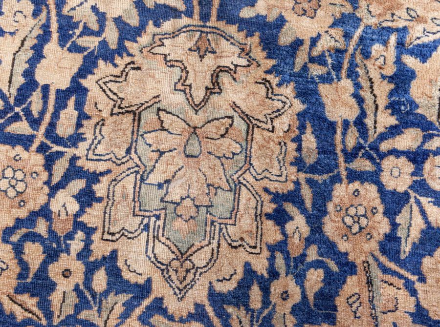 Oversized Authentic 19th Century Persian Kirman Botanic Handmade Wool Rug BB6698