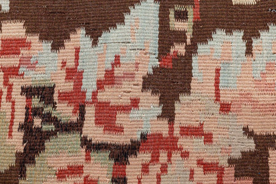 Early 20th Century Bessarabian Floral Bouquets Design Handmade Carpet BB6712