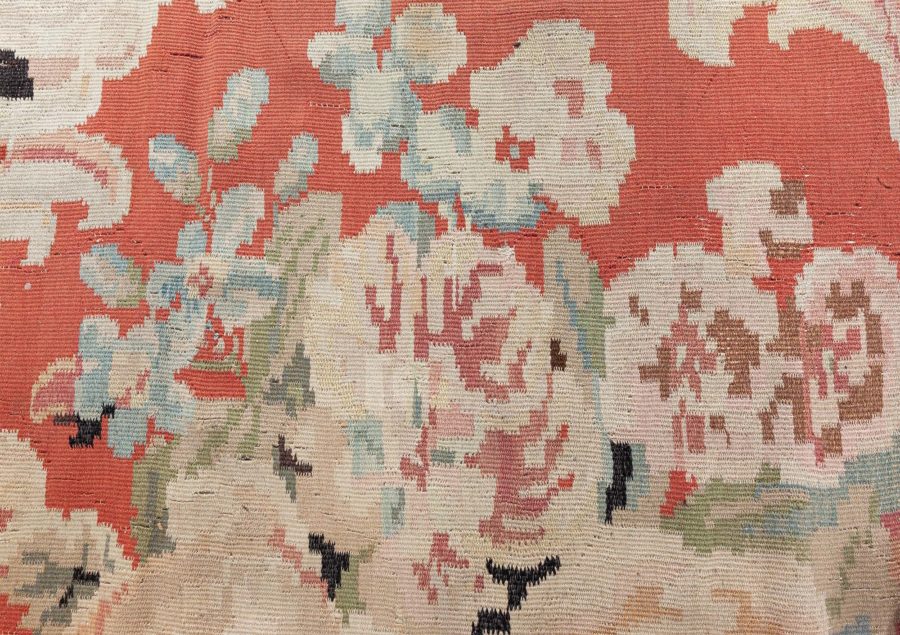 Early 20th Century Bessarabian Floral Bouquets Design Handmade Carpet BB6712