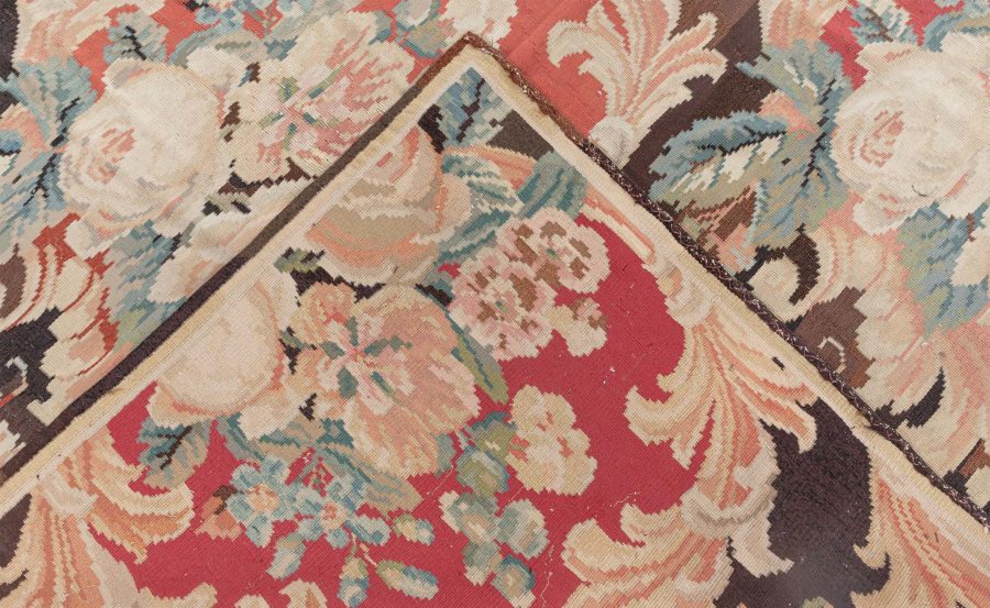 Early 20th Century Bessarabian Floral Bouquets Design Handmade Carpet BB6712
