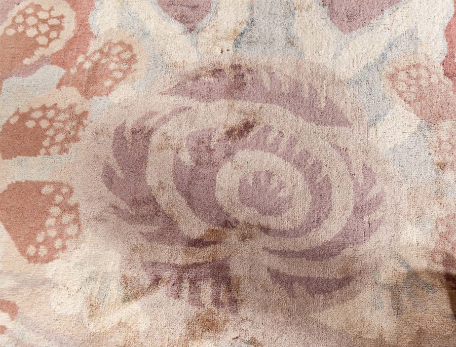 Large Vintage Indian Art Deco Handwoven Wool Rug BB6758