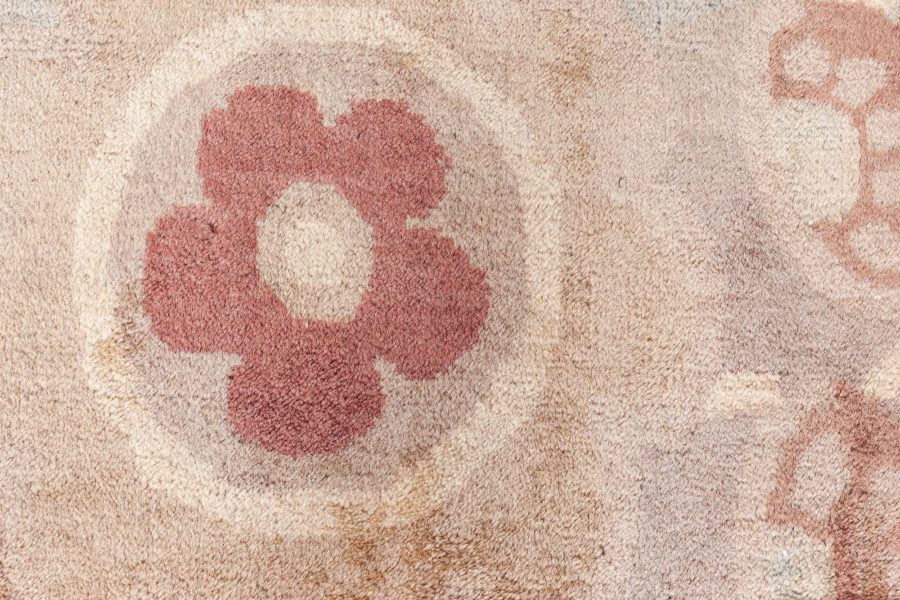 Large Vintage Indian Art Deco Handwoven Wool Rug BB6758