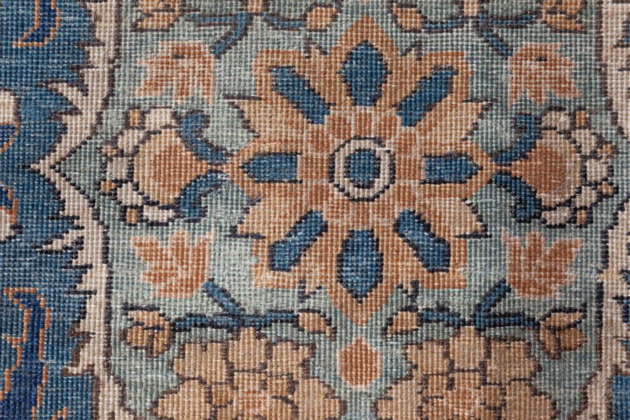 Antique Indian Hand Knotted Wool Rug (Size Adjusted) BB6776