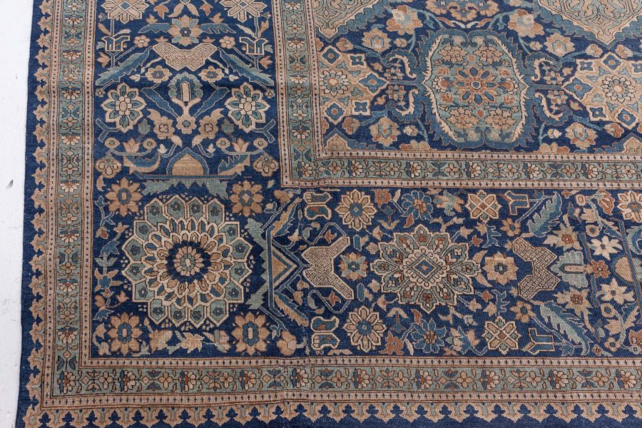 Antique Indian Hand Knotted Wool Rug (Size Adjusted) BB6776