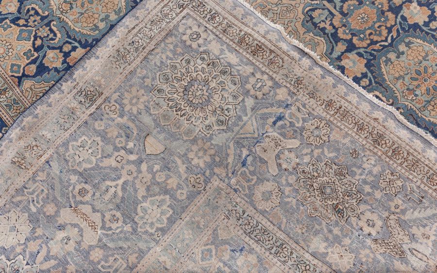 Antique Indian Hand Knotted Wool Rug (Size Adjusted) BB6776