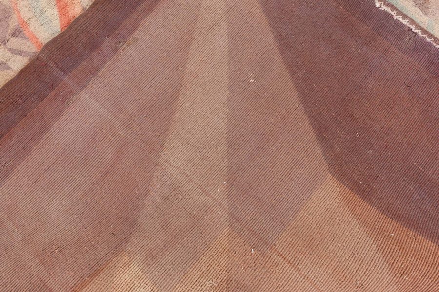One-of-a-kind Vintage French Art Deco Handmade Wool Rug BB6806