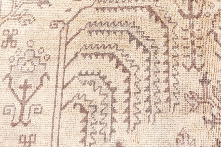 Oversized Vintage Turkish Oushak Floral Handwoven Wool Rug BB7186