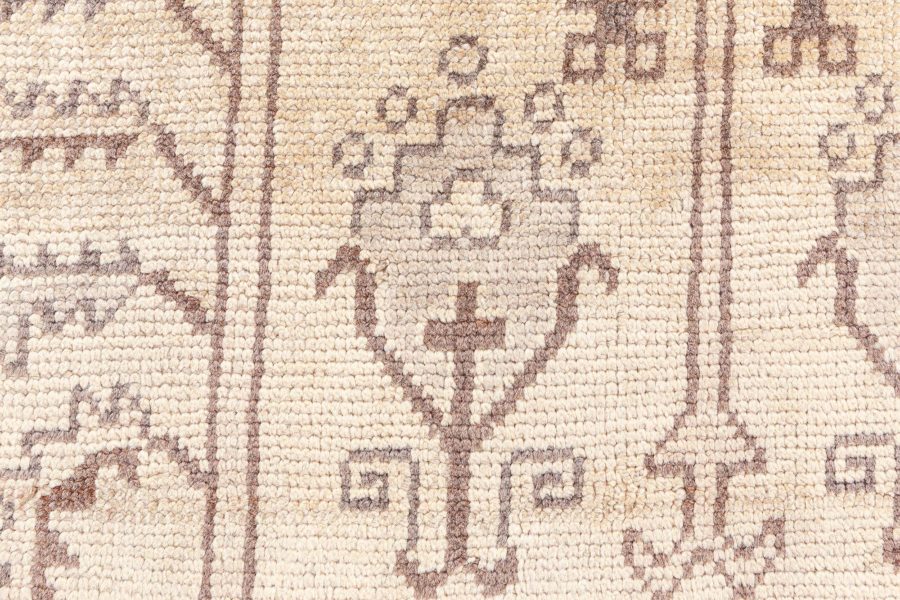 Oversized Vintage Turkish Oushak Floral Handwoven Wool Rug BB7186