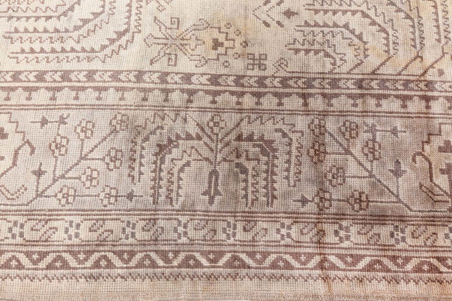 Oversized Vintage Turkish Oushak Floral Handwoven Wool Rug BB7186
