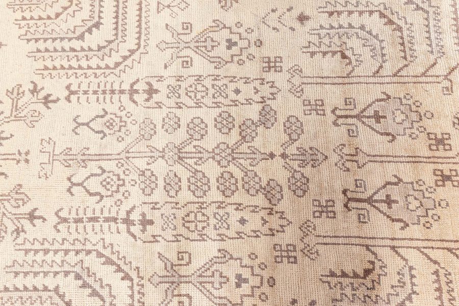 Oversized Vintage Turkish Oushak Floral Handwoven Wool Rug BB7186