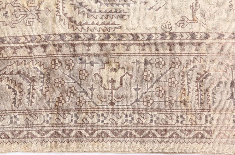 Oversized Vintage Turkish Oushak Floral Handwoven Wool Rug BB7186