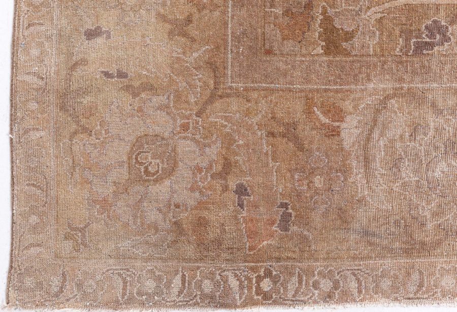 Oversized Antique Indian Amritsar Handmade Wool Rug (Size Adjusted) BB7187