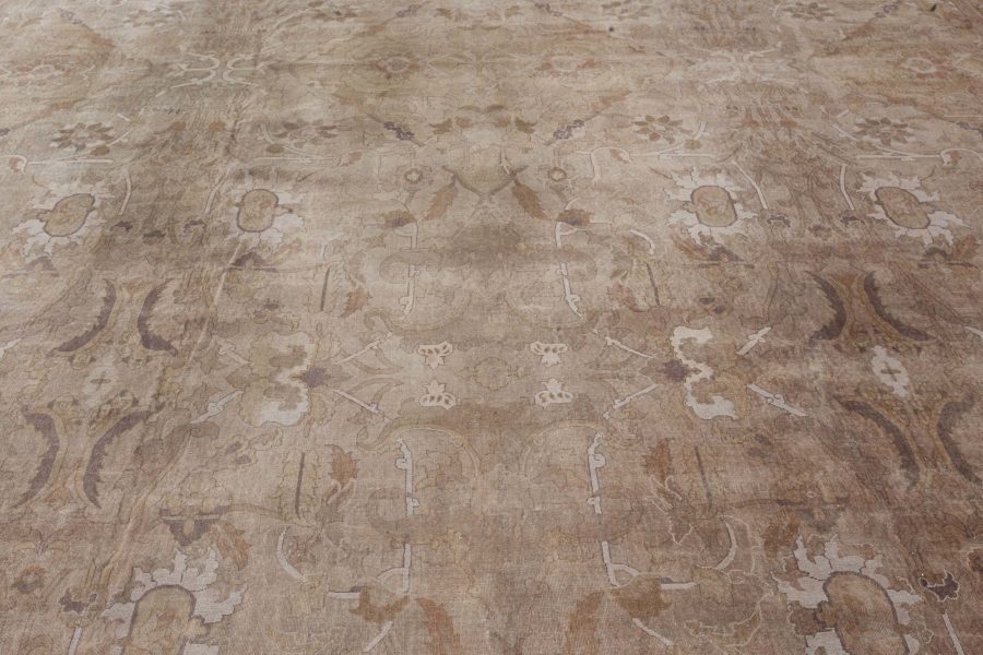 Oversized Antique Indian Amritsar Handmade Wool Rug (Size Adjusted) BB7187