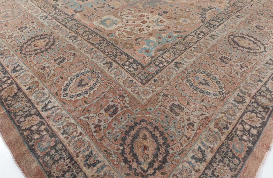 Midcentury Persian Tabriz Hand Knotted Wool Rug BB7192