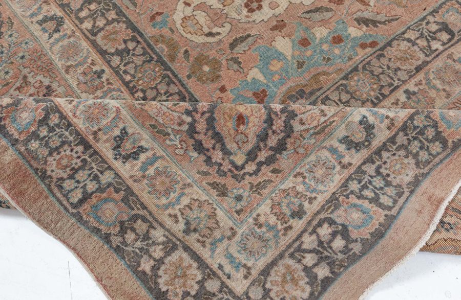 Midcentury Persian Tabriz Hand Knotted Wool Rug BB7192