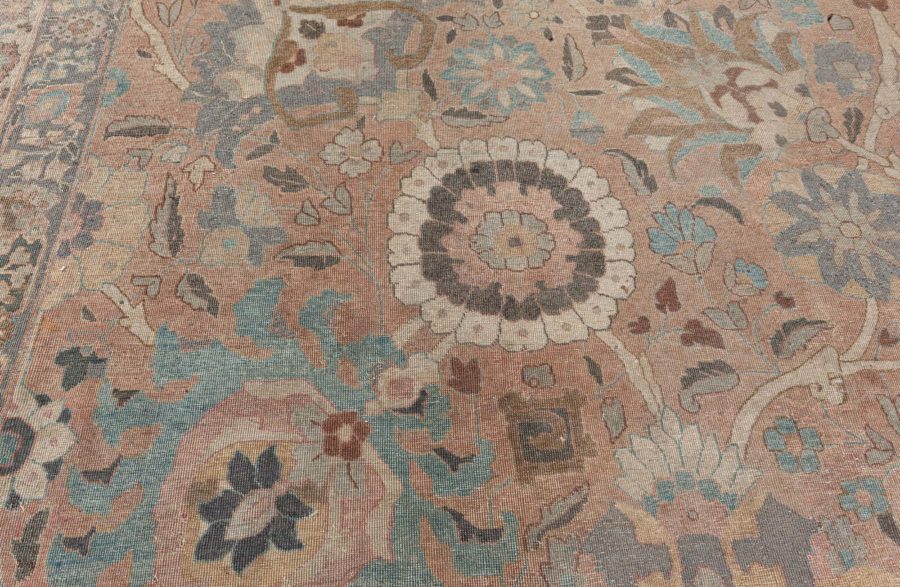 Midcentury Persian Tabriz Hand Knotted Wool Rug BB7192