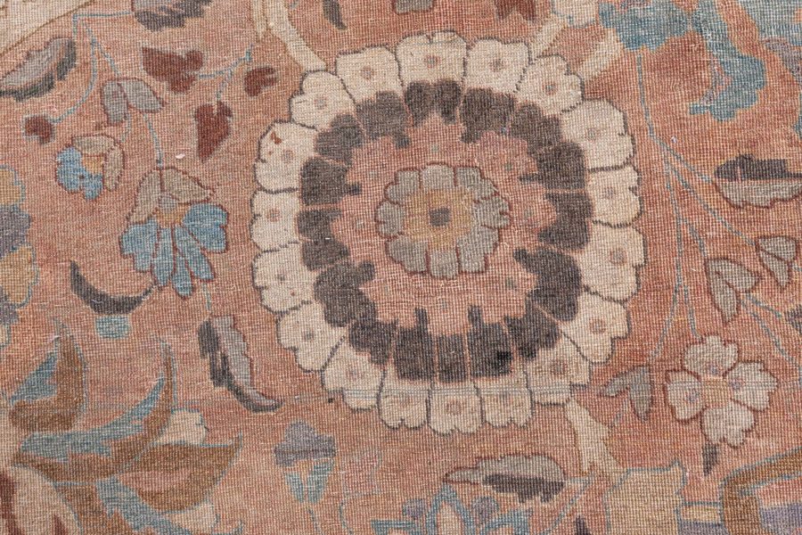 Midcentury Persian Tabriz Hand Knotted Wool Rug BB7192