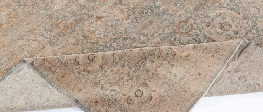 Antique Indian Botanic Handwoven Wool Rug BB7206
